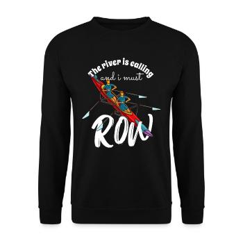 Aviron rameur de bateau à rames rigolote aviron - Sweat-shirt Unisexe - noir - Devant - Alina (178cm) & Michal (187cm)