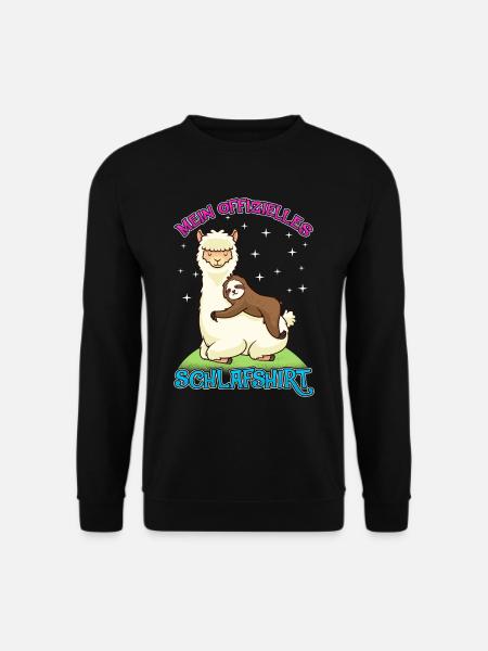 Alpaka Schalfshirt - Unisex Pullover - Schwarz