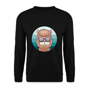 Alpaga alpaga - Sweat-shirt Unisexe - noir - Devant - Alina (178cm) & Michal (187cm)