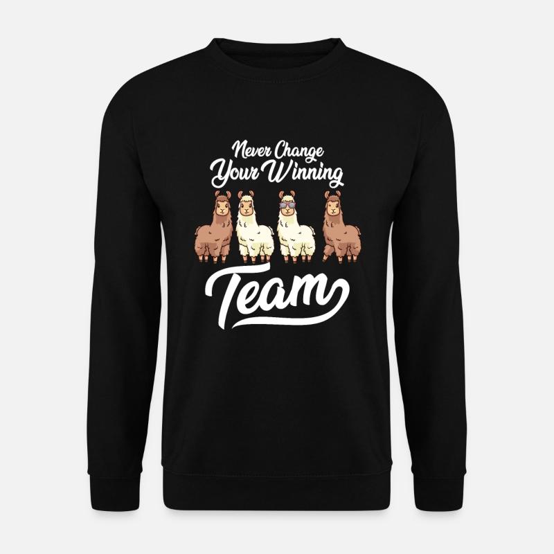 Alpaka Alpaka Alpaka Alpaka Team - Unisex Pullover - Schwarz