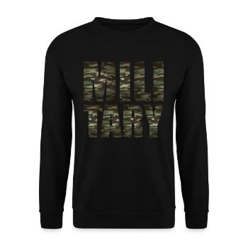 Military Camouflage Letters - Unisex Sweatshirt - black - Front - Alina (178cm) & Michal (187cm)