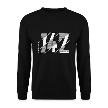 Snooker Frame 147 Maximum Geschenk - Unisex Pullover - Schwarz - Vorne - Alina (178cm) & Michal (187cm)