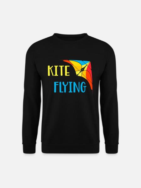 Drachenfliegen Flugdrachen Lenkdrache Geschenk - Unisex Pullover - Schwarz