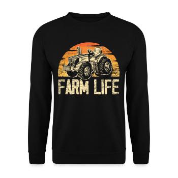La vie agricole des agriculteurs - Sweat-shirt Unisexe - noir - Devant - Alina (178cm) & Michal (187cm)