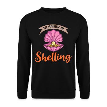 Clams Collect clam oysters - Unisex Sweatshirt - black - Front - Alina (178cm) & Michal (187cm)