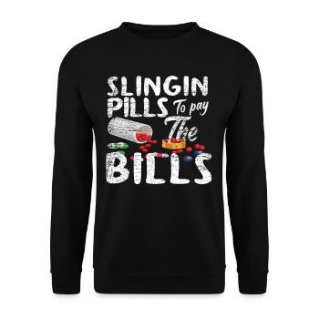 pharmacist - Unisex Sweatshirt - black - Front - Alina (178cm) & Michal (187cm)