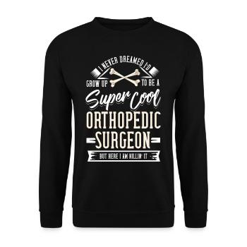 Orthopedic surgeon gift bone orthopedist - Unisex Sweatshirt - black - Front - Alina (178cm) & Michal (187cm)