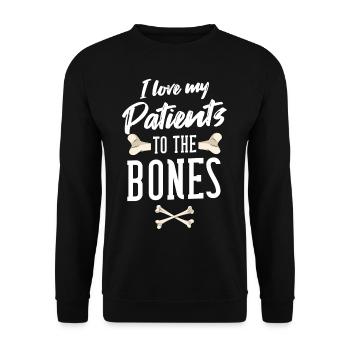 Orthopedic surgeon gift bone orthopedist - Unisex Sweatshirt - black - Front - Alina (178cm) & Michal (187cm)