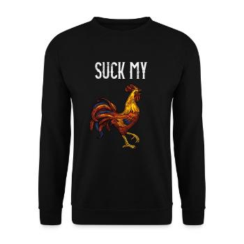 Suce ma bite - Sweat-shirt Unisexe - noir - Devant - Alina (178cm) & Michal (187cm)
