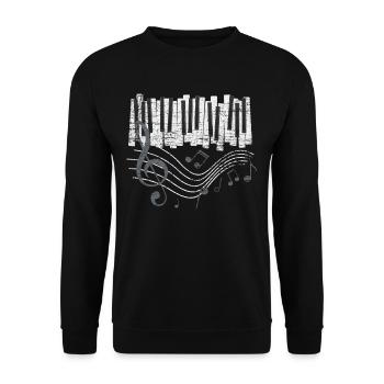 Piano Klavier - Sweat-shirt Unisexe - noir - Devant - Alina (178cm) & Michal (187cm)
