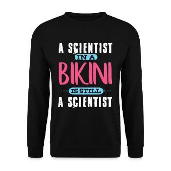 A Scientist In A Bikini - Unisex Sweatshirt - black - Front - Alina (178cm) & Michal (187cm)