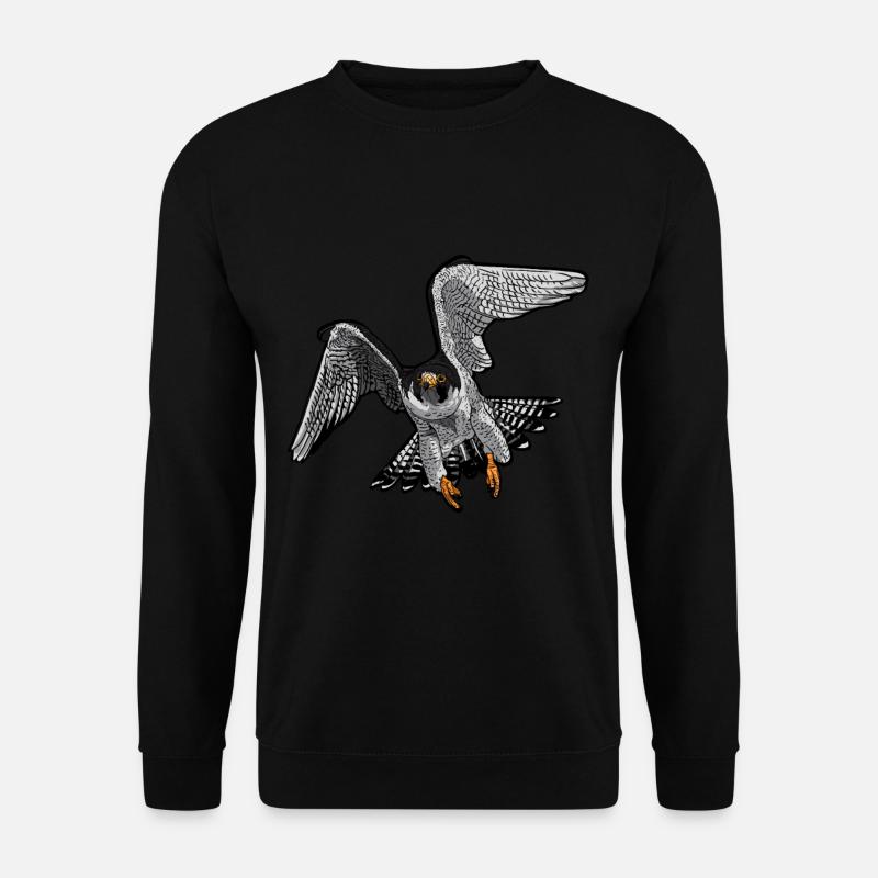 Falknerei Greifvogel Geschenk für Falken Freunde - Unisex Pullover - Schwarz