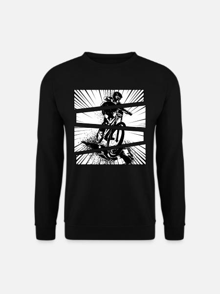 Fahrrad Sport Mountainbiker Offroad Split - Unisex Pullover - Schwarz