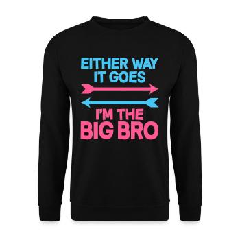 Le sexe des frères et sœurs révèle une fête de bébé - Sweat-shirt Unisexe - noir - Devant - Alina (178cm) & Michal (187cm)
