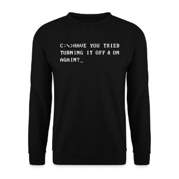 Programmierer Entwickler Informatiker Geek - Unisex Pullover - Schwarz - Vorne - Alina (178cm) & Michal (187cm)