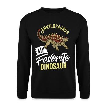 Cadeau de dinosaure Ankylosaurus Dino Fossil - Sweat-shirt Unisexe - noir - Devant - Alina (178cm) & Michal (187cm)