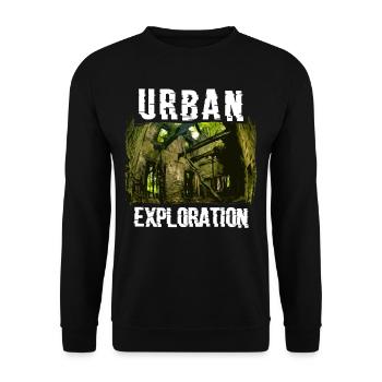 Urban Exploration Geschenk für Urbex Freunde - Unisex Pullover - Schwarz - Vorne - Alina (178cm) & Michal (187cm)