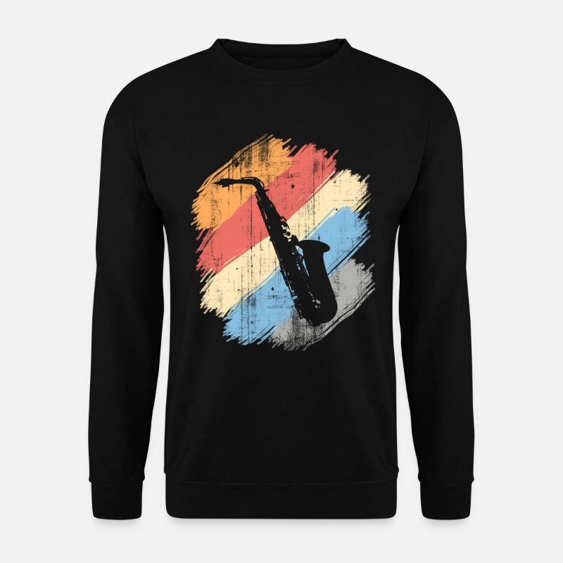 Saxophon - Unisex Pullover - Schwarz