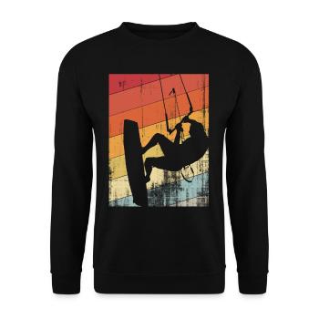 kitesurf kite kite rétro - Sweat-shirt Unisexe - noir - Devant - Alina (178cm) & Michal (187cm)