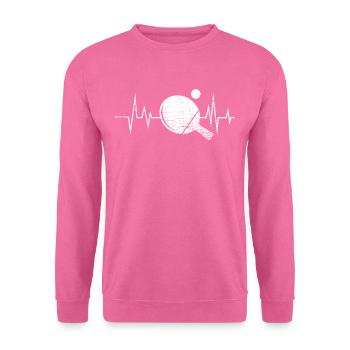 Battement de coeur de tennis de table - Sweat-shirt Unisexe - rose - Devant