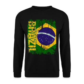 Brazil - Unisex Pullover - Schwarz - Vorne - Alina (178cm) & Michal (187cm)