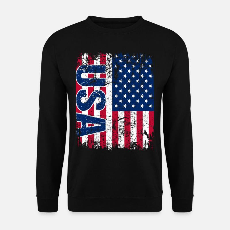 USA America United States - Unisex Pullover - Schwarz