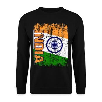 India - Unisex Pullover - Schwarz - Vorne - Alina (178cm) & Michal (187cm)