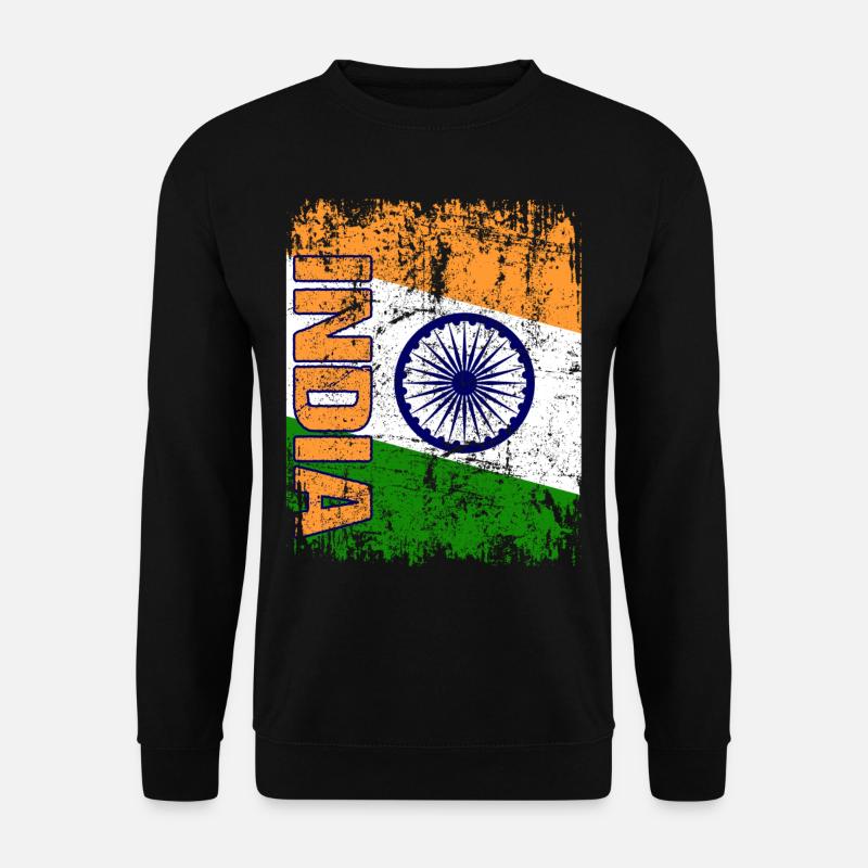 India - Unisex Pullover - Schwarz