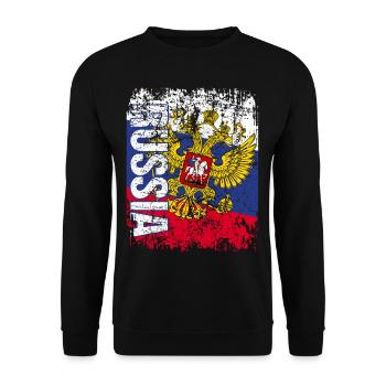 Russia - Unisex Pullover - Schwarz - Vorne - Alina (178cm) & Michal (187cm)