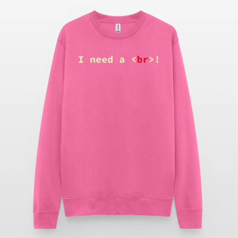 HTML CSS Code Informaticien Geek Coder Sweat-shirt Unisexe