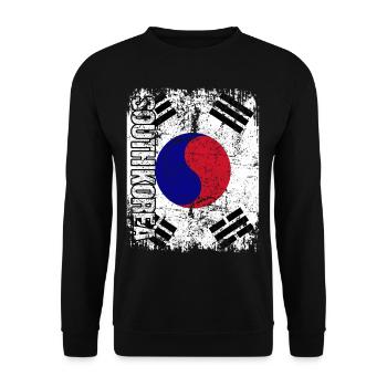 South Korea - Unisex Pullover - Schwarz - Vorne - Alina (178cm) & Michal (187cm)