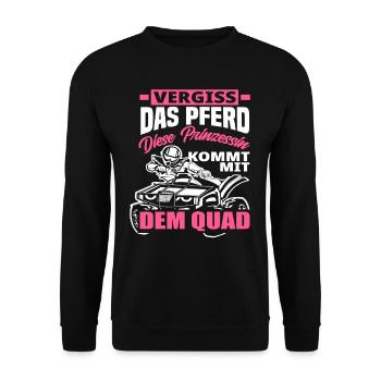 Quad Prinzessin - Unisex Pullover - Schwarz - Vorne - Alina (178cm) & Michal (187cm)