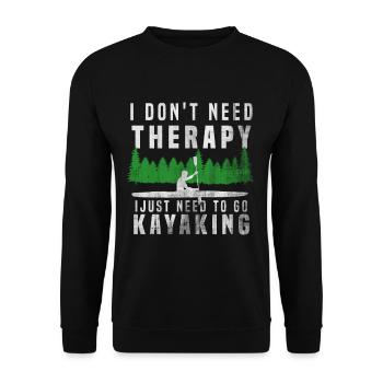Kayak Therapy - Unisex Sweatshirt - black - Front - Alina (178cm) & Michal (187cm)