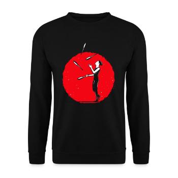 Juggling juggling artists juggler - Unisex Sweatshirt - black - Front - Alina (178cm) & Michal (187cm)