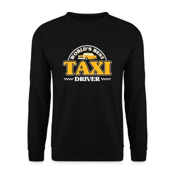 Taxifahrer - Unisex Pullover - Schwarz - Vorne - Alina (178cm) & Michal (187cm)