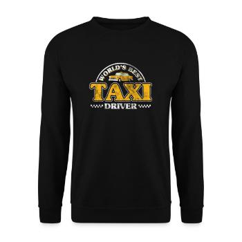 Taxifahrer - Unisex Pullover - Schwarz - Vorne - Alina (178cm) & Michal (187cm)