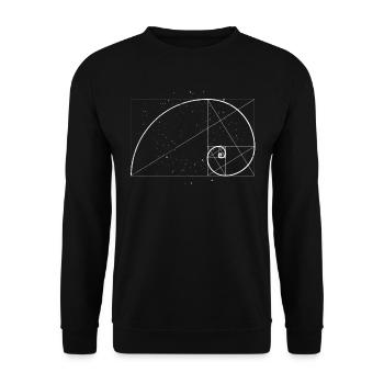 Sacred Geometry Golden Ratio - Fibonacci - Unisex Sweatshirt - black - Front - Alina (178cm) & Michal (187cm)