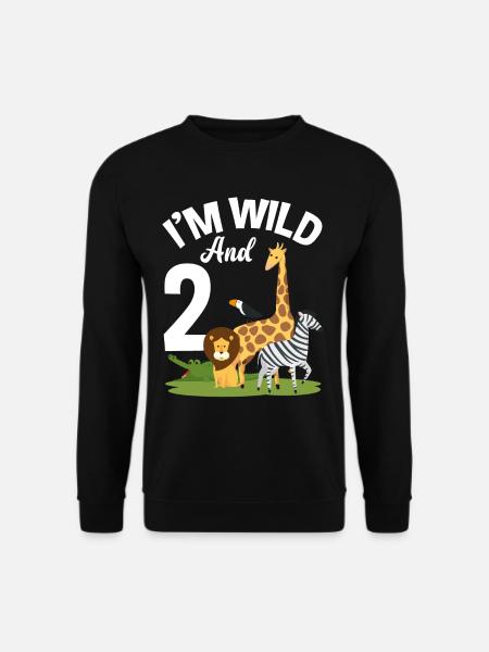 2. Geburtstag Geburtstagsshirt Dschungel Zwei - Unisex Pullover - Schwarz