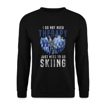 Faire du ski - Sweat-shirt Unisexe - noir - Devant - Alina (178cm) & Michal (187cm)