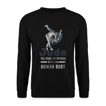 Judo - Unisex Sweatshirt - black - Front - Alina (178cm) & Michal (187cm)