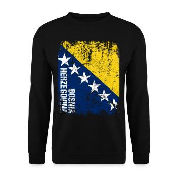 Bosnia Herzegovina - Unisex Pullover - Schwarz - Vorne - Alina (178cm) & Michal (187cm)