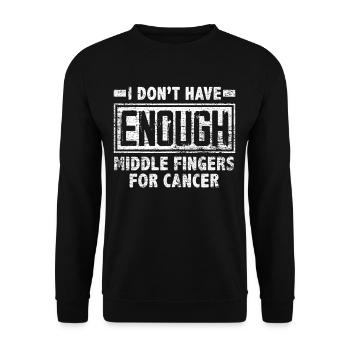 Chemo Mittelfinger - Unisex Pullover - Schwarz - Vorne - Alina (178cm) & Michal (187cm)