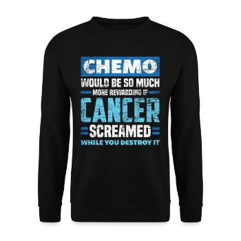 Chemo cancer - Unisex Sweatshirt - black - Front - Alina (178cm) & Michal (187cm)