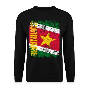 Suriname - Unisex Pullover - Schwarz - Vorne - Alina (178cm) & Michal (187cm)