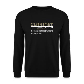 Klarinette - Unisex Pullover - Schwarz - Vorne - Alina (178cm) & Michal (187cm)