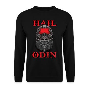 viking odin - Unisex Sweatshirt - black - Front - Alina (178cm) & Michal (187cm)
