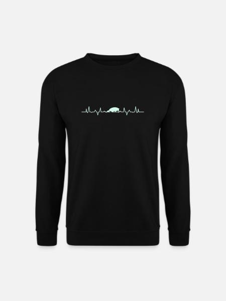Herzschlag-Schildkröte - Unisex Pullover - Schwarz