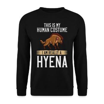 Hyena asia africa hyenas hyena hyena spotted hyena - Unisex Sweatshirt - black - Front - Alina (178cm) & Michal (187cm)