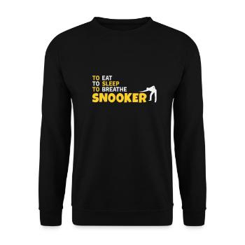 Snooker 147 Maximum Level Repeat Gift - Unisex Sweatshirt - black - Front - Alina (178cm) & Michal (187cm)