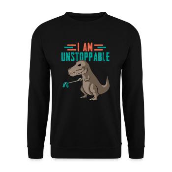 Dino - Sweat-shirt Unisexe - noir - Devant - Alina (178cm) & Michal (187cm)